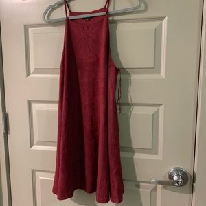 Maroon velvet dress